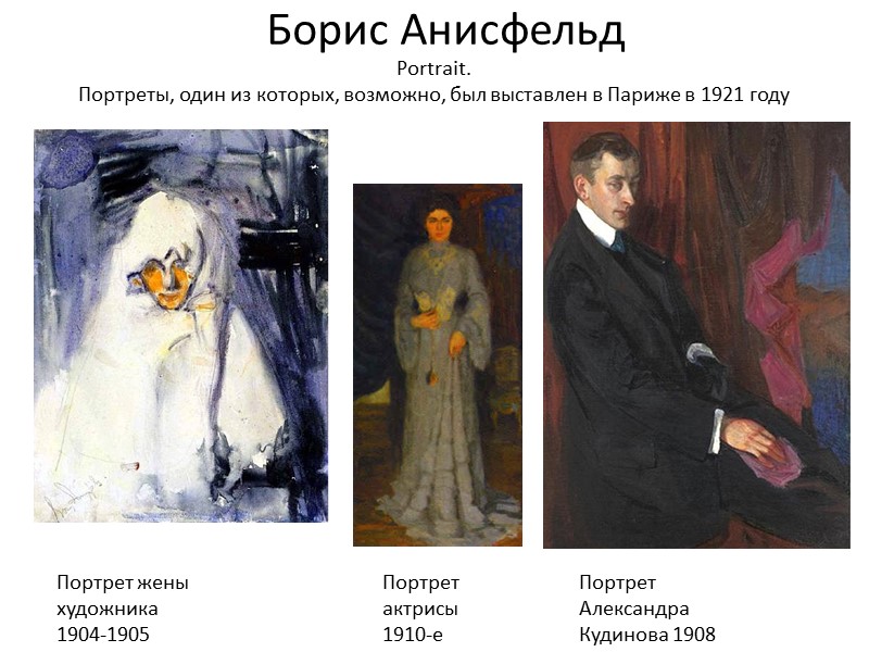 Portrait. Портреты, один из которых, возможно, был выставлен в Париже в 1921 году Портрет